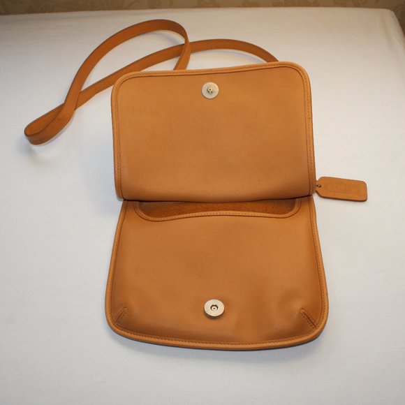 Coach Hippie Flap Crossbody Purse - 9142, Tan Butter...